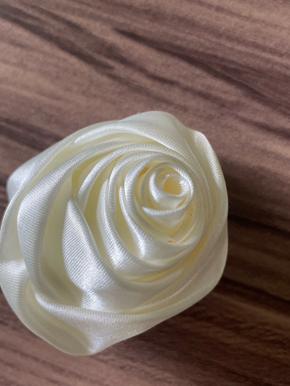 Vintage Ivory Satin Rose Hair Accessory - Women Accessories